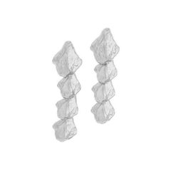 Spine Drop Earrings in Silver