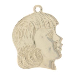 Yellow Gold Little Girl Charm, 14k Engravable Mother's Daughter Keepsake Pendant
