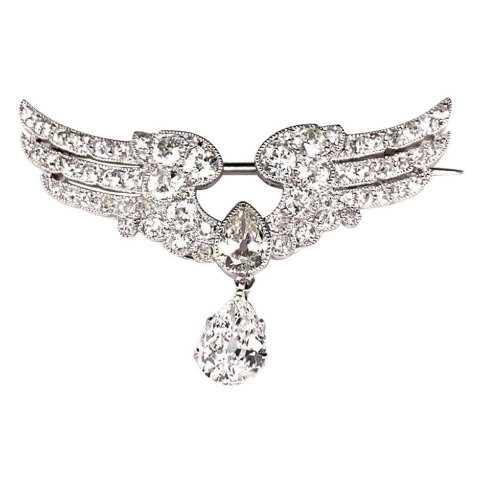 Diamond and Platinum Brooch by Cartier, Circa 1900