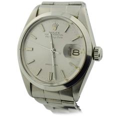 Vintage Rolex Stainless Steel Oyster Perpetual Airking Date Automatic Wristwatch 