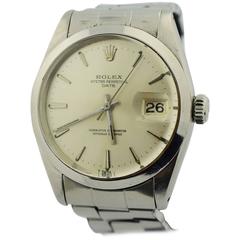 Vintage Rolex Stainless Steel Oyster Perpetual Date Automatic Wristwatch Ref 1500
