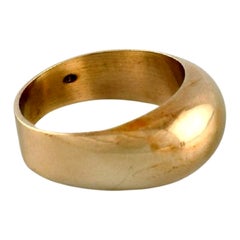 Danish Jeweler, Modernist Vintage Ring in 8 Carat Gold, Mid-20th Century