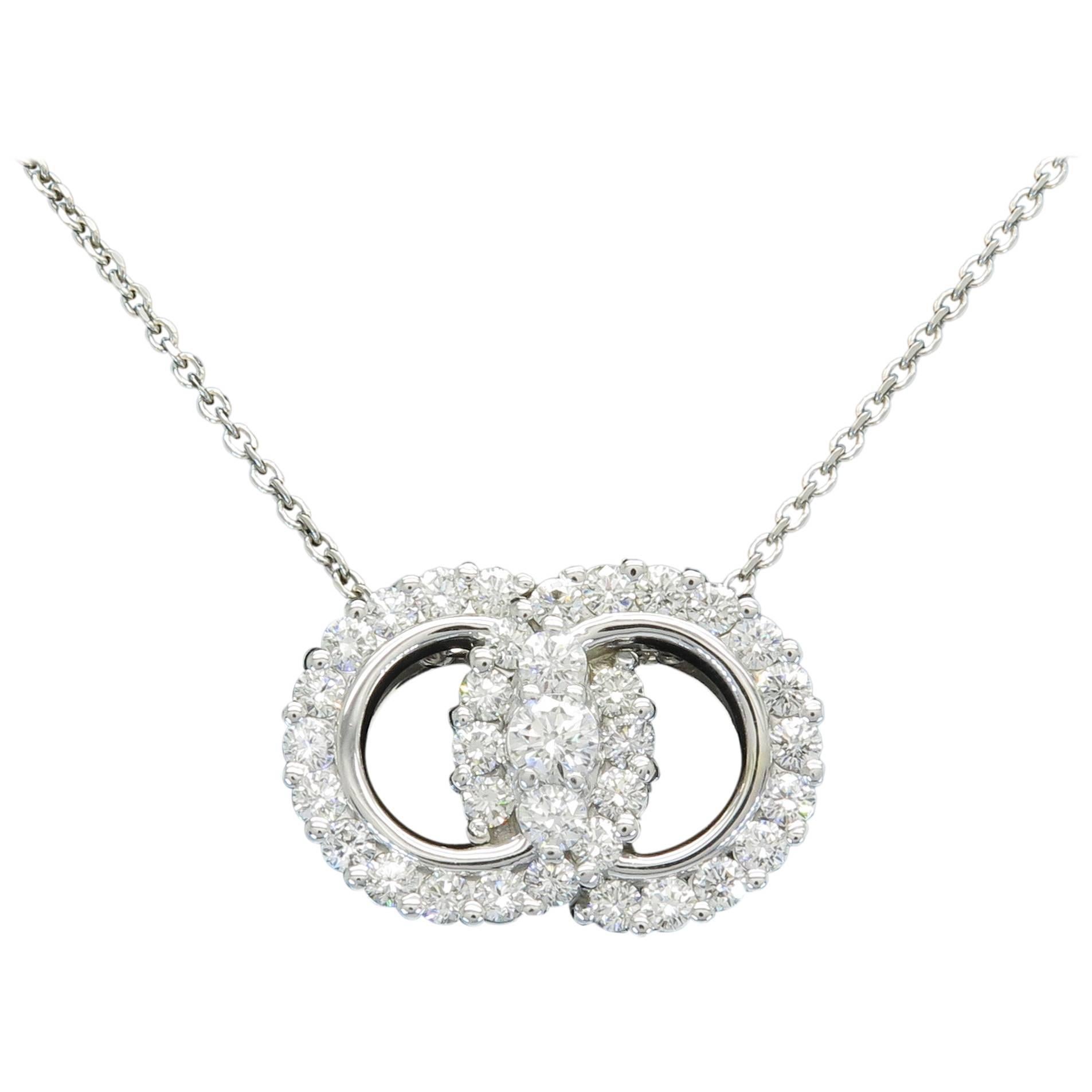 Dangler Studios Marriage Symbol Diamond Gold Unity Pendant For Sale