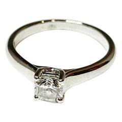 Tiffany & Co 'Lucida' 0.48 Carat Cut Diamond Platinum Bridal Engagement Ring