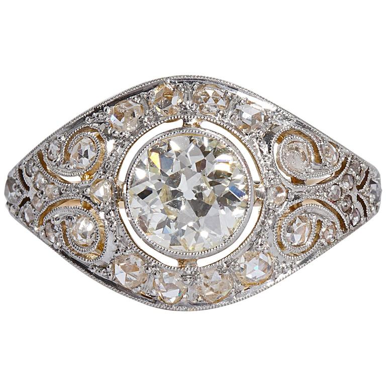 deco filigree rings deco wide european cut gold platinum deco filigree rings deco wide european cut gold platinum