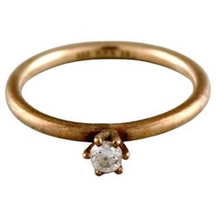 Scandinavian Jeweler, Vintage Ring in 8 Carat Gold with Semi-Precious Stone