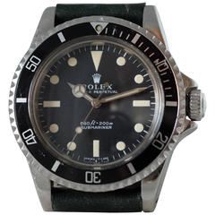 Retro Rolex Stainless Steel Submariner Maxi Dial Wristwatch Ref 5513