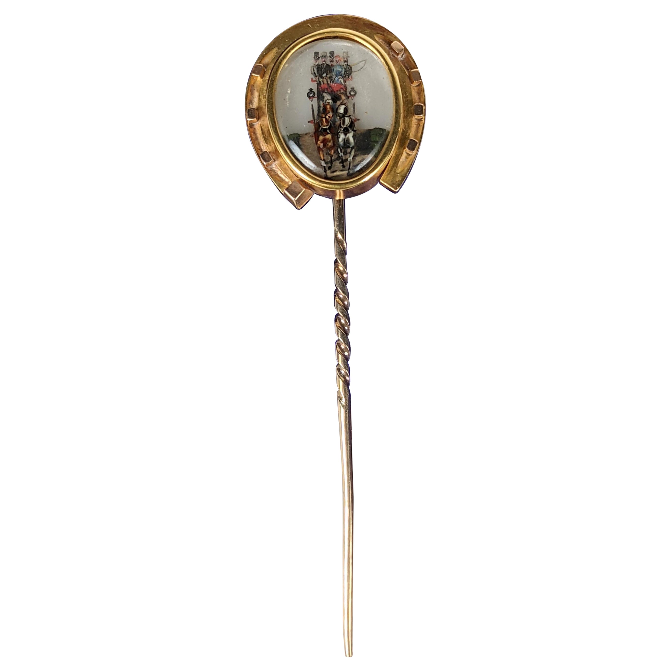 Wonderful Tiffany Reverse Crystal Victorian Stickpin For Sale