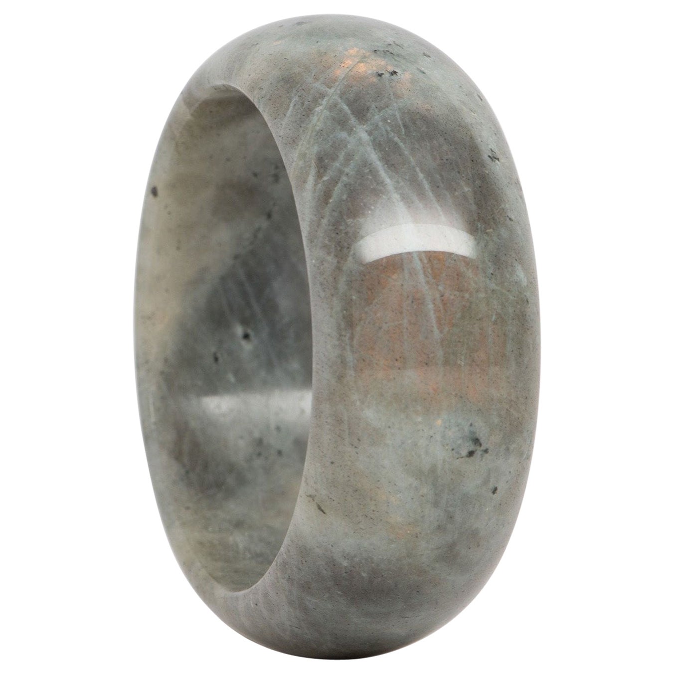 XL Wrist Internal Diameter Natural Labradorite Bangle R2013