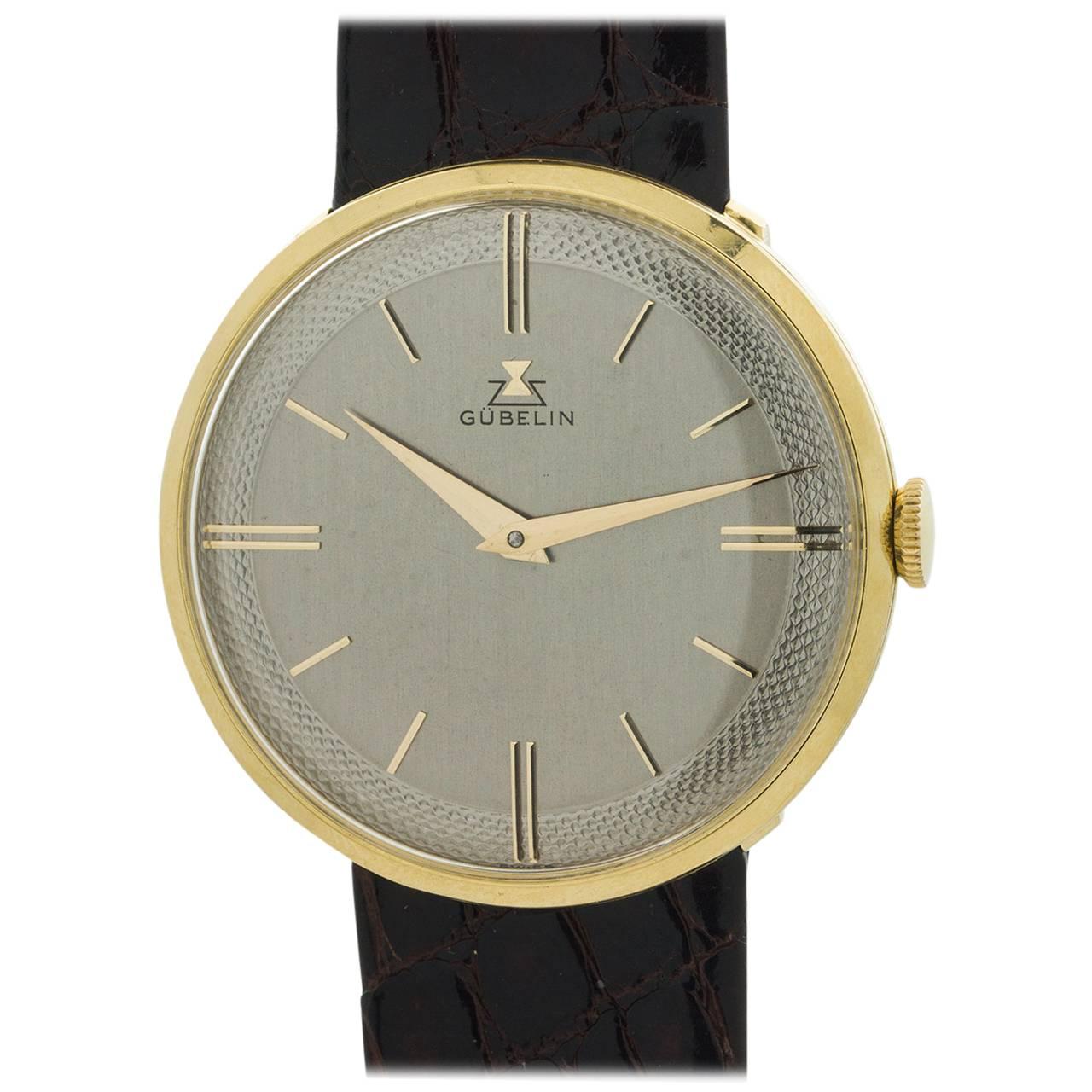 Gubelin Yellow Gold Dress Model Wristwatch 