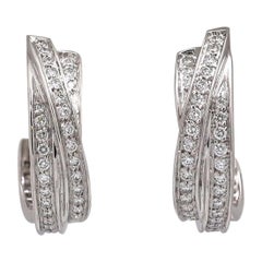 Cartier Trinity White Gold Diamond Earrings