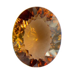Natural Imperial Orange Topaz 21.44ct Fancy Oval Concave Cut Gem