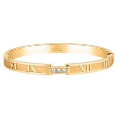 Tiffany & Co. Atlas Closed Hinged Bangle, 18 Karat Rose Gold