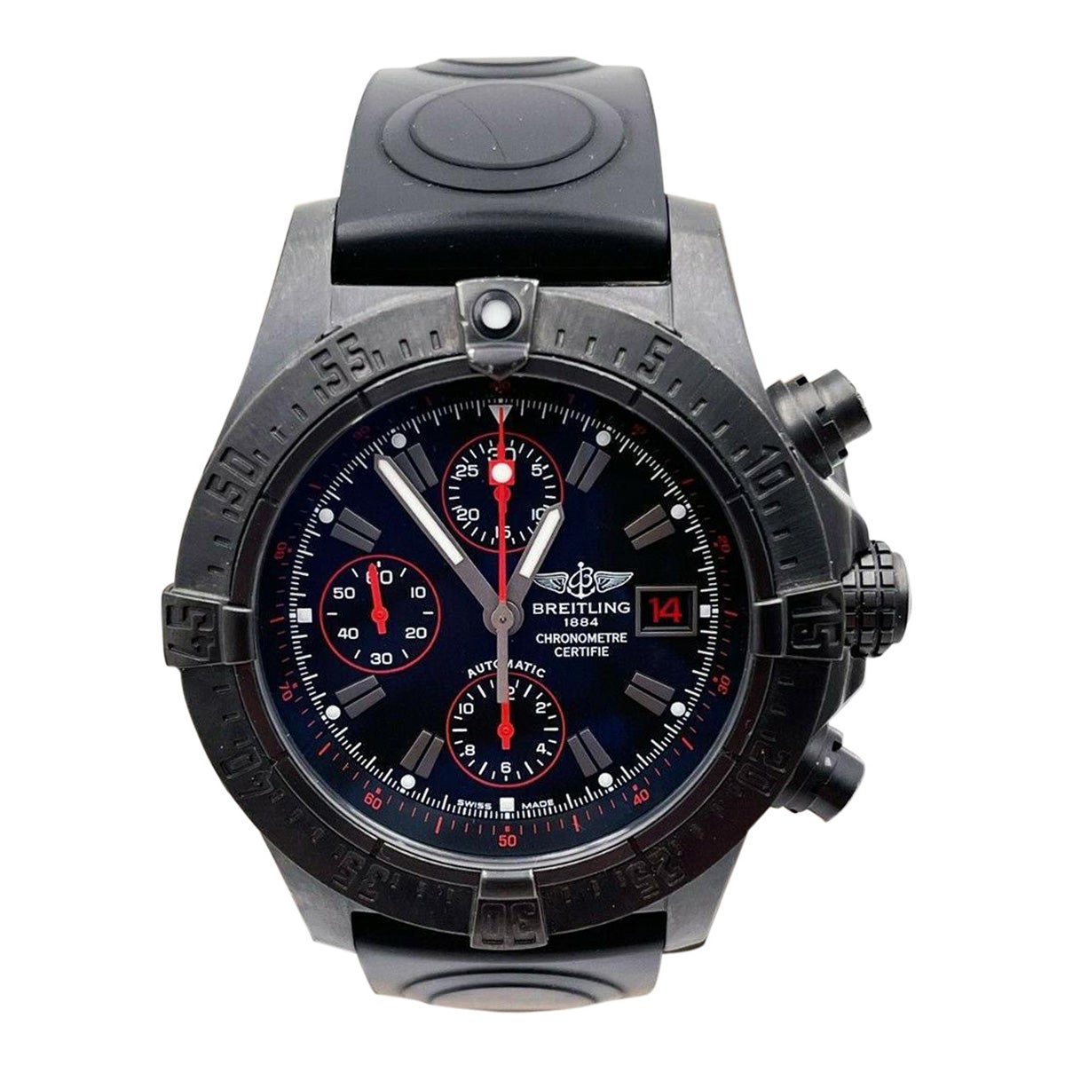 Breitling M13380 Avenger Skyland Limited Edition DLC Stainless Steel Box Papers For Sale