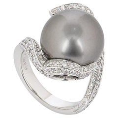 Perlen- und Diamantring aus Weißgold von Breguet