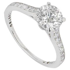 Graff Flame Platinum Diamond Engagement Ring 1.03ct I/VVS2 GIA Certified