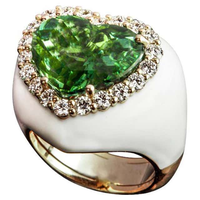 Giorgio Facchini Tourmaline Rose and Yellow Gold Ring at 1stDibs