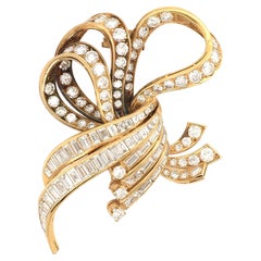 Yellow Gold and Diamond Brooch