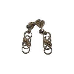 Niels Erik from Sterling Silver Earrings 'Studs' Gold Decoration
