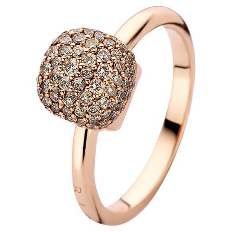 Customizable Ring in 18kt Rose Gold with diamonds by BIGLI For Sale at  1stDibs