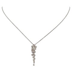 Stunning Diamond Bubble Pendant & Chain, 18K White Gold