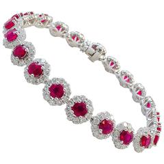 Ruby Diamond Gold Bracelet
