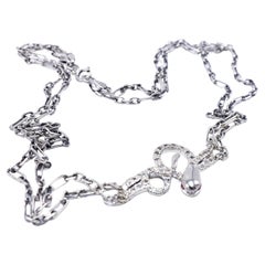 Saphir Rubin Schlangenhalskette Choker Kette Silber viktorianischen Stil J Dauphin