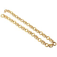 Antique Gold Chain Link Necklace