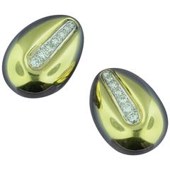 Diamond Gold Clip-On Earrings 12