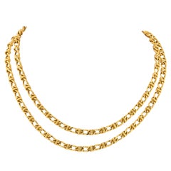 Tiffany & Co. 18K Yellow Gold Long Link Chain Vintage Necklace