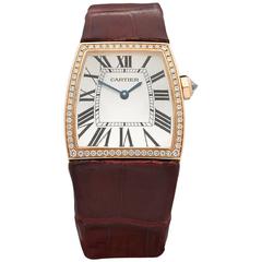 Cartier Lady's Rose Gold Diamond La Dona Quartz Wristwatch Ref WE600551 