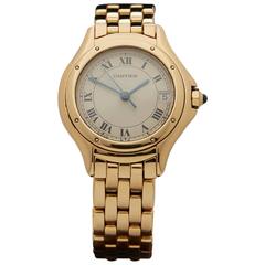 Retro Cartier Lady's Yellow Gold Panthere Cougar Quartz Wristwatch