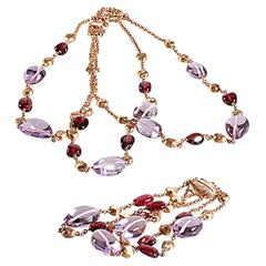 Marco Bicego Three -Strand Necklace and Bracelet Paradise Collection