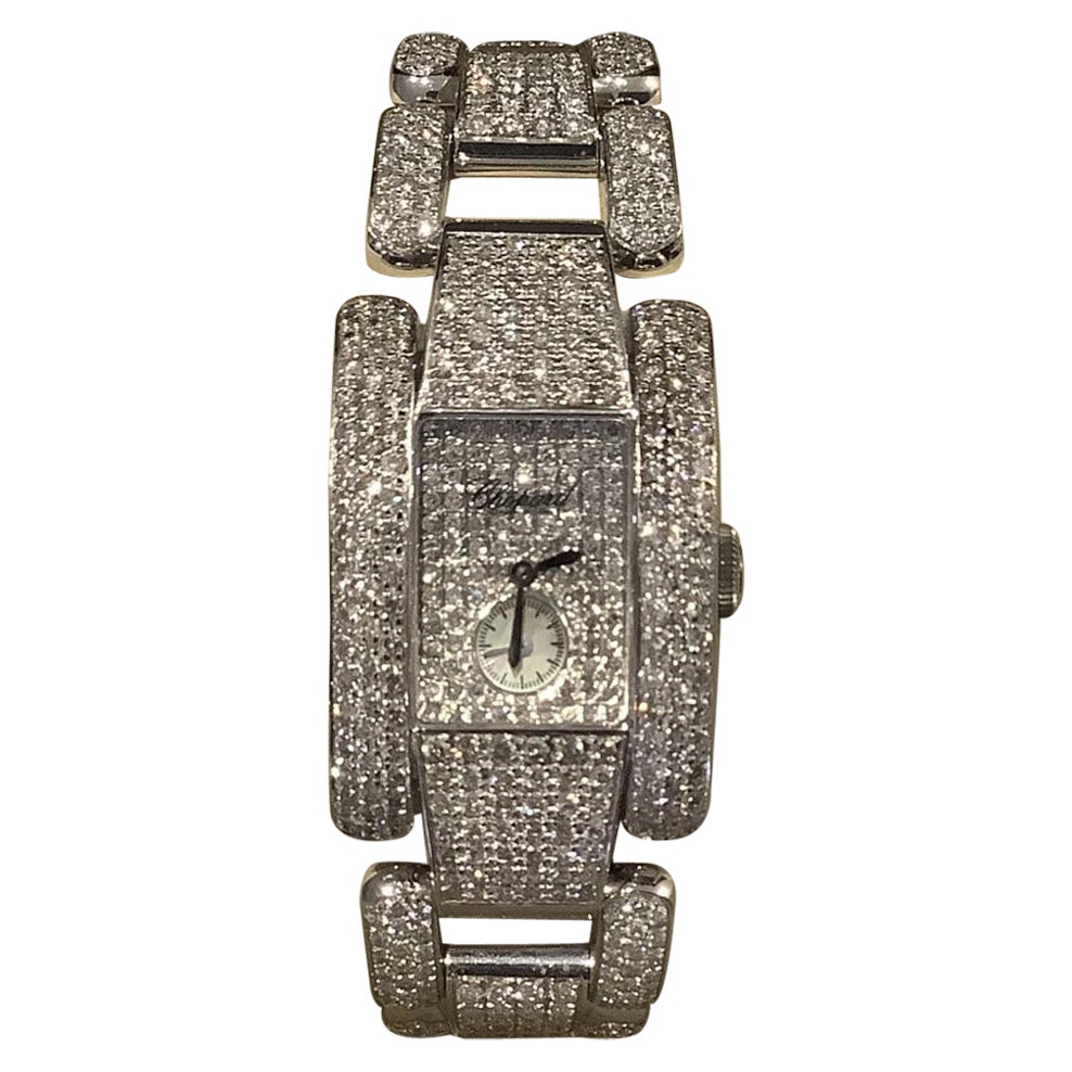 Chopard La Strada Full Diamond Pave Ladies Wristwatch