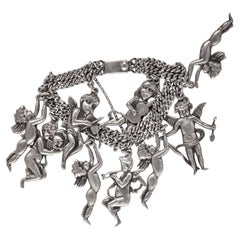 Vintage Charm Bracelet Iconic Book Piece Margot De Taxco Mexican Modernist Pioneer