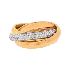 Trinity De Cartier 18K Gold and Diamond Ring