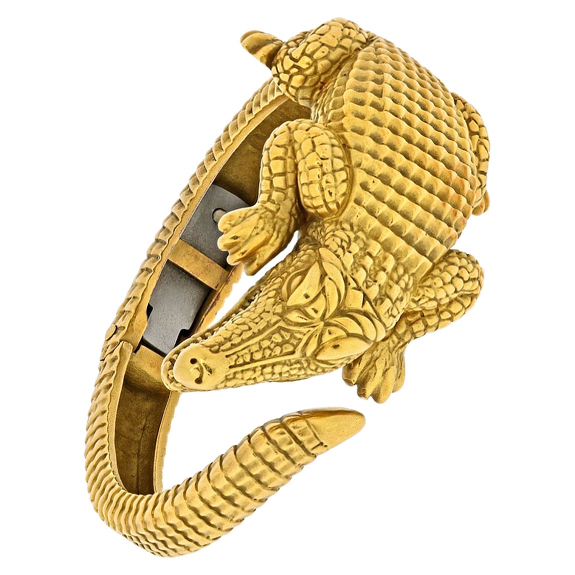 Kieselstein Cord 18K Yellow Gold Alligator Bracelet