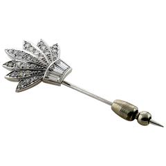 Diamond Gold Brooch Jacket Coat Pin 6