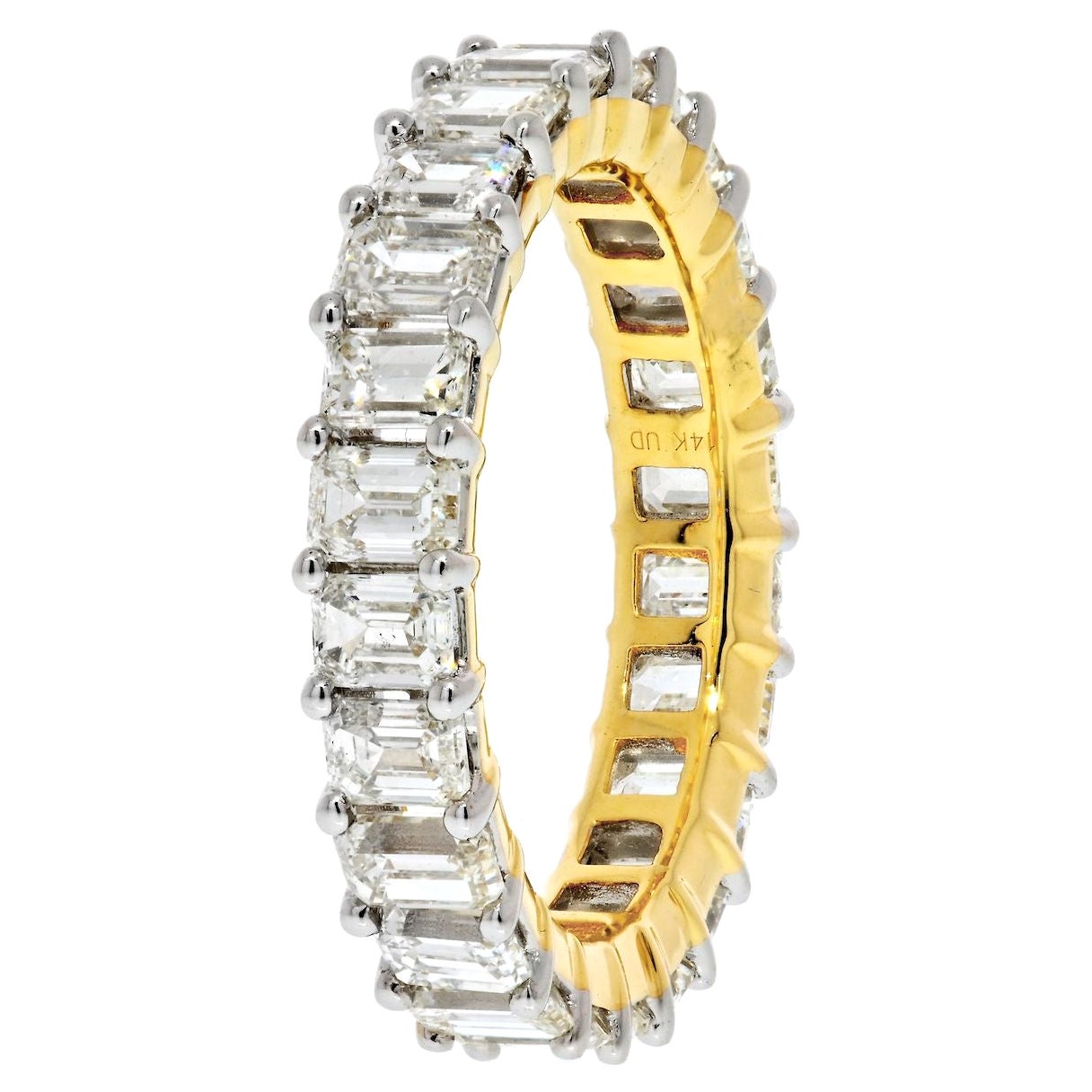 Emerald Eternity Band in Yellow Gold at 1stDibs