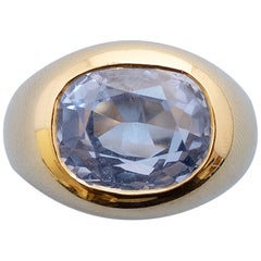 18k Gold Ring with Ceylon Sapphire
