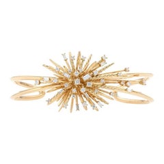 David Yurman Supernova Diamond Cuff Bracelet, Yellow Gold 18k .72ctw