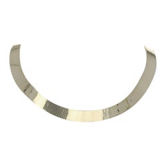 Collana a catena Omega in oro giallo, girocollo 14k, Italia