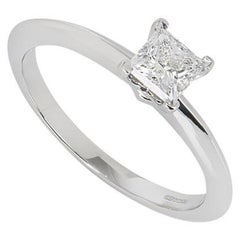 Tiffany & Co. Platinum Diamond Solitaire Engagement Ring 0.46ct G/VS1