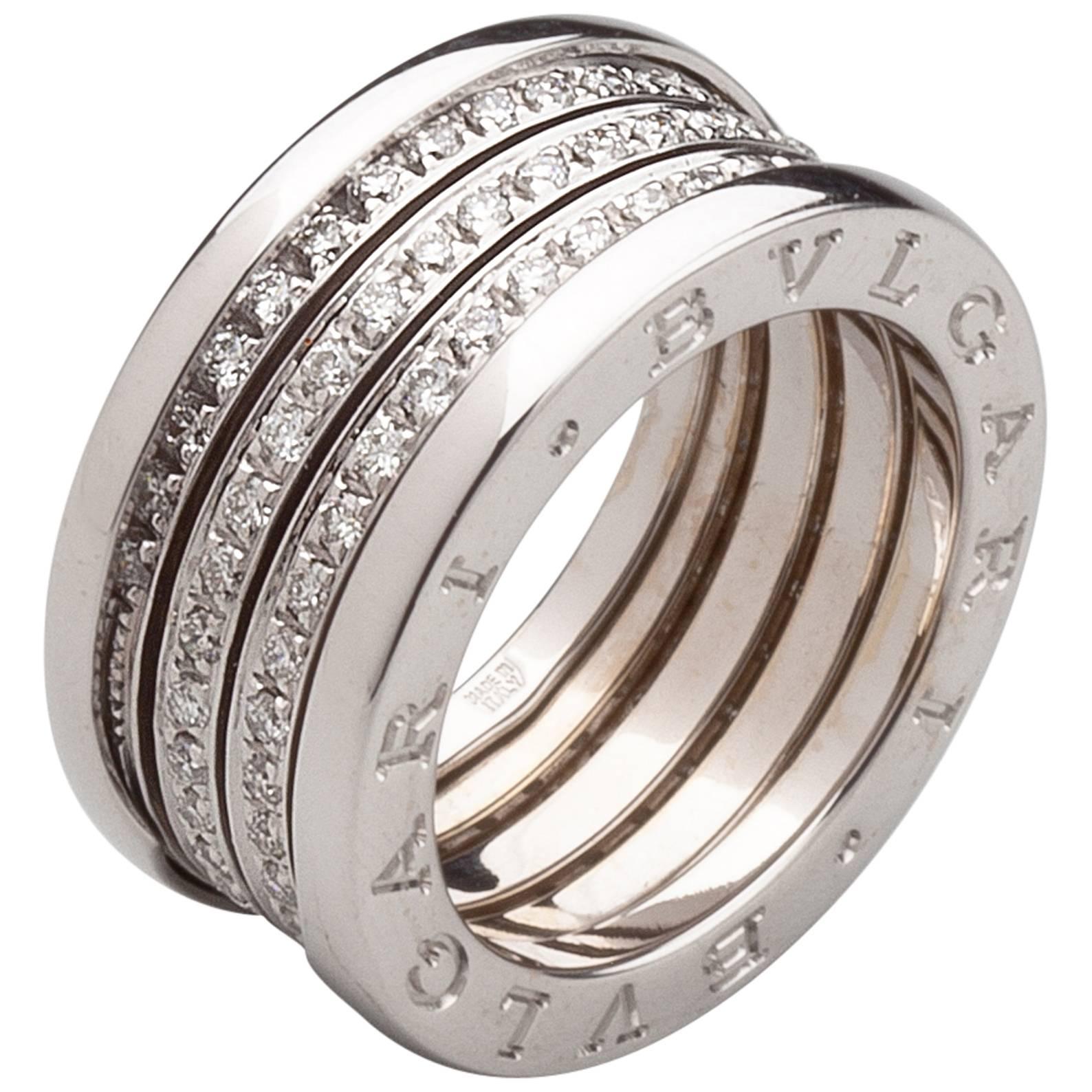 Bulgari B.Zero1 Diamond Gold Ring For Sale