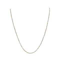 Yellow Gold Rope Twist Fancy Chain Necklace, 14k Nautical