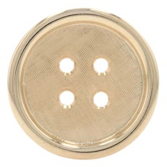 Vintage Yellow Gold Four-Hole Crosshatch Sewing Button, 14k Clothing Garments Textiles