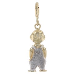 Yellow Gold Little Boy Charm, 14k Mother's Gift Son Keepsake