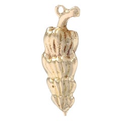 Yellow Gold Hand of Bananas Charm, 14k Fruit Bunch