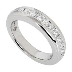Boodles Platinum Half Eternity Diamond Wedding Band Ring 0.72ct