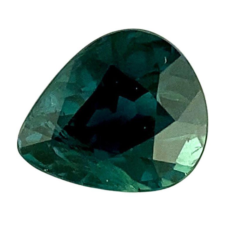 Saphir bleu raffiné taille poire non traité et non chauffé de 1,19 carat, certifié GIA, pierre précieuse rare